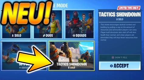 NEUER TACTICS SHOWDOWN MODUS NEUER SPIELMODUS KOMMT Fortnite