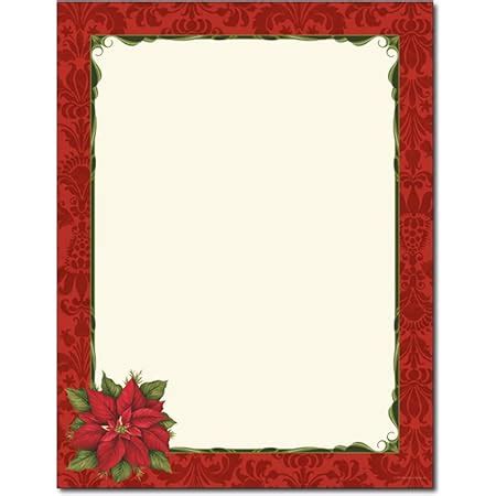 Amazon Great Papers Poinsettia Damask Holiday Stationery