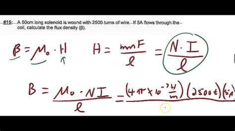 Sc15 Flux In A Solenoid Youtube