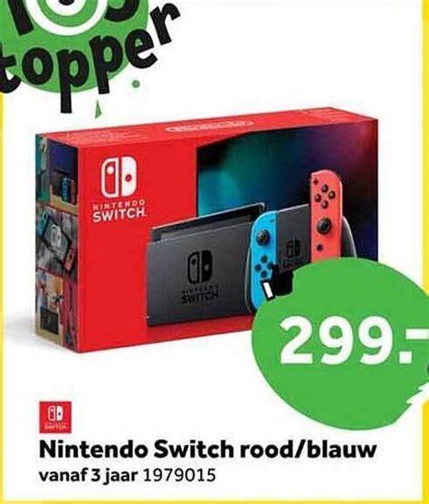 Nintendo Switch Rood Blauw Aanbieding Bij Intertoys