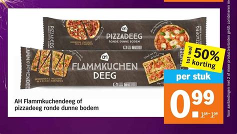 AH Flammkuchendeeg Of Pizzadeeg Ronde Dunne Bodem Aanbieding Bij Albert