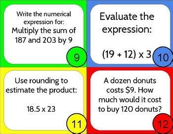 Multi Digit Whole Number And Decimal Operation Task Cards Tpt