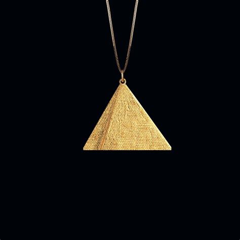 Gold Pyramid Pendant 14k Solid Gold Egyptian Pyramid - Etsy