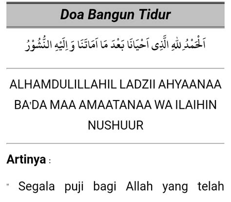 BARU Bacaan Doa Bangun Tidur Teks Arab Beserta Artinya Perkata Per