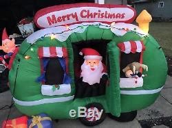 Gemmy Airblown Christmas Inflatable Santa In Rv Camper