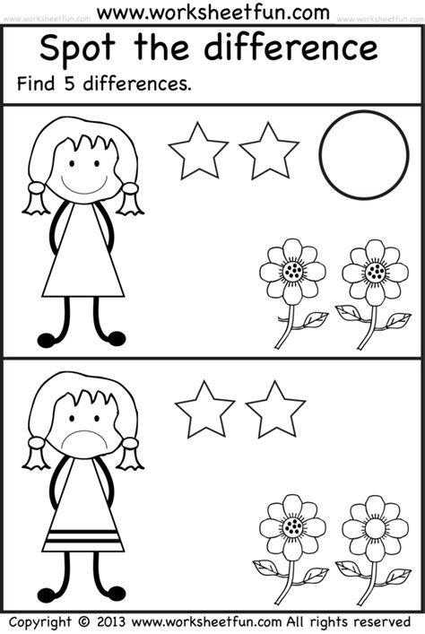 Worksheets Printable Spot The Differences Ronald Worksheets