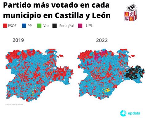 Mapa De Resultados En Las Elecciones De Castilla Y León Municipio A