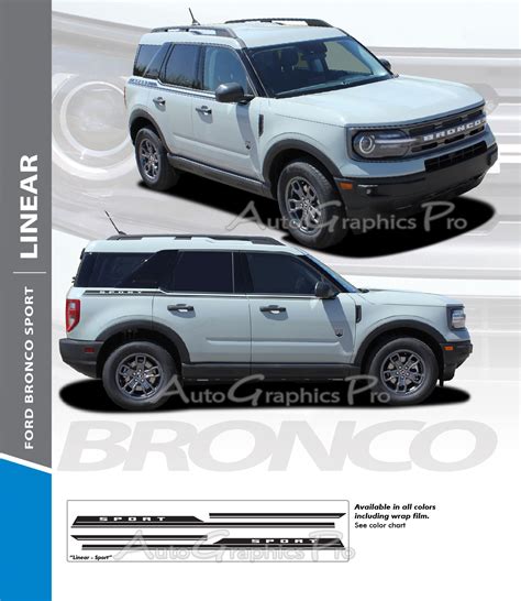 Ford Bronco Sport 2020 2021 2022 Split Hood Stripes Vinyl Decal Sticker Graphics Kit Agrohort