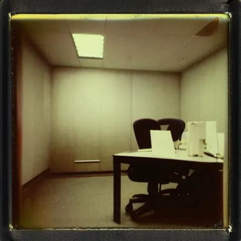 Creepy Liminal Infinite Office Space Old Polaroid Stable Diffusion