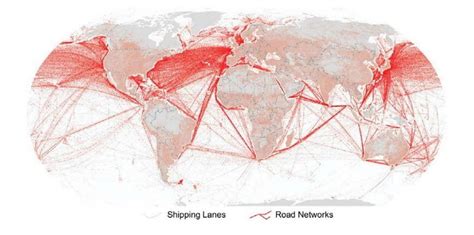 A Map Of Global Shipping Routes In Production Chain 53 Download