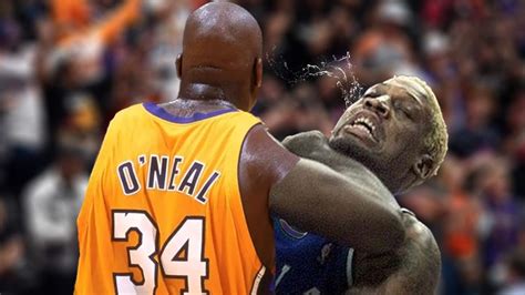 Shaquille O Neal Vs Dennis Rodman Most Heated Moments Compilation YouTube