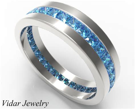 Vidar Jewelry Unique Custom Engagement And Wedding Rings 2 Carat Natural Fancy Blue Diamond