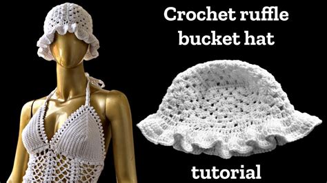 Crochet Granny Square Ruffle Bucket Hat Tutorial Well Fitted Made