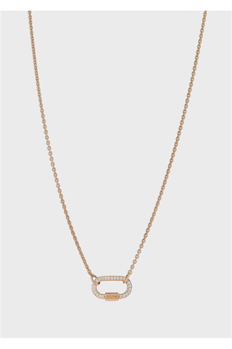 Giorgio Armani Emporio Armani Rose Gold Tone Sterling Silver Chain