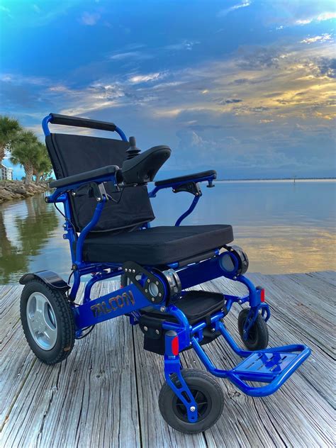 The Falcon Reclinable Folding Power Wheelchair That Holds Up To 400 Lbs