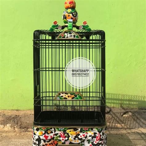 sangkar ukir sangkar oval sangkar jati lazada indonesia