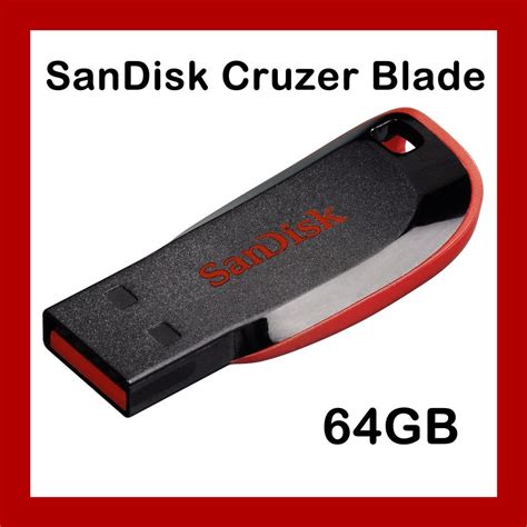 New Genuine SanDisk 64GB Cruzer Blade USB 2 0 Flash Drive Memory Stick