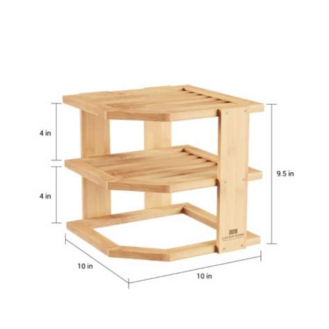 3 Tier Bamboo Corner Shelf For Kitchen Or Bathroom Cabinet Countertop