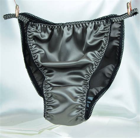 Charcoal Gray Silky SOFT Silky Shiny Wetlook String Bikini Etsy UK