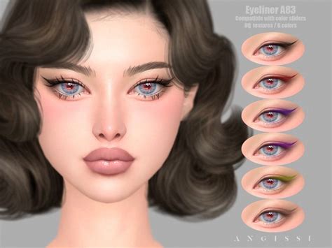 ANGISSI S Eyeliner A83 Sims 4 Sims Sims 4 Cc Makeup