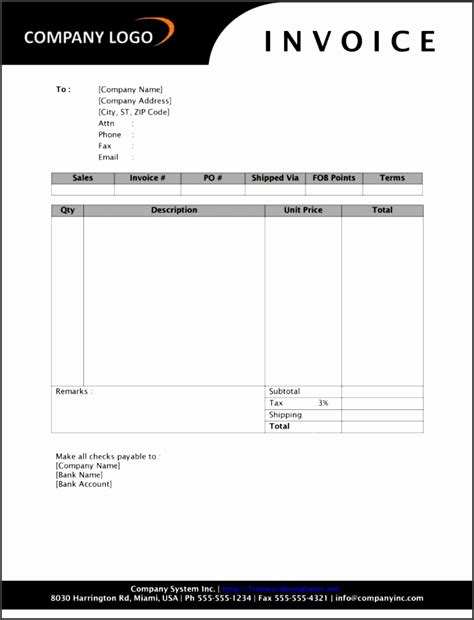 7 Invoice Template Doc Sampletemplatess Sampletemplatess