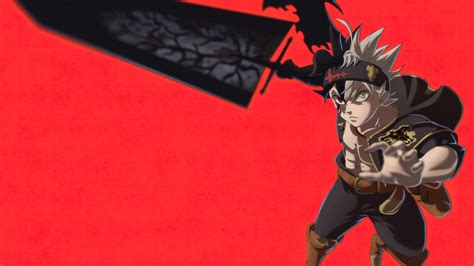 Asta Wallpaper 4K Red Background Black Clover