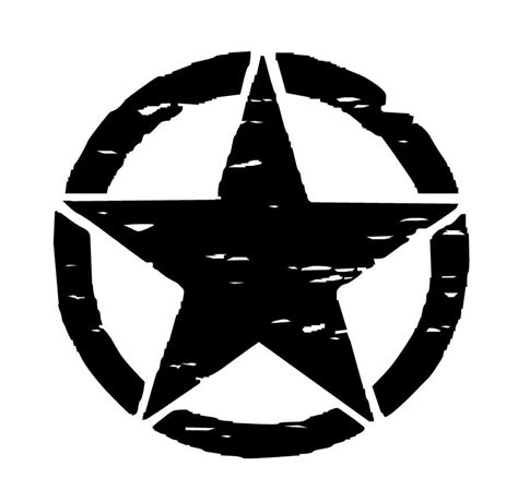 Distressed Star Hood Decal Custom Vinyl Jeep car Truck Sticker | Jeep ...