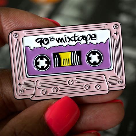 90s Mixtape Cassette Pin Etsy Mixtape Soft Enamel Pin