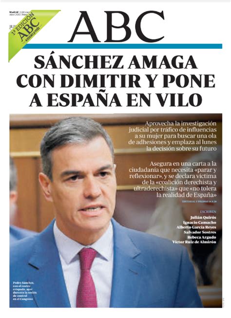 Portadas De La Prensa Internacional De Este Jueves 25 De Abril De 2024