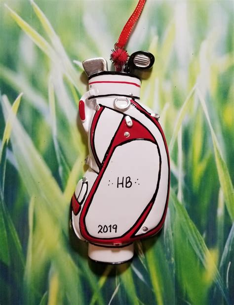 Personalized Golf Bag Christmas Ornament Etsy