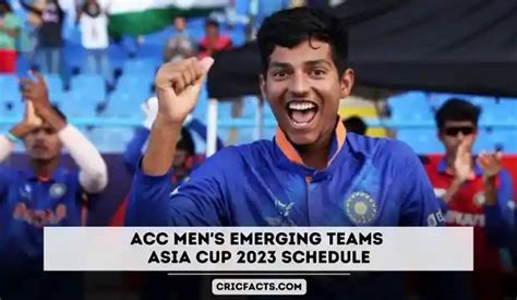 Acc Mens Emerging Teams Asia Cup 2023 Schedule An Exciting Cricket