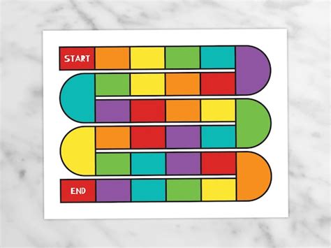 Printable Board Game Board Game Template Blank Board Game | Etsy