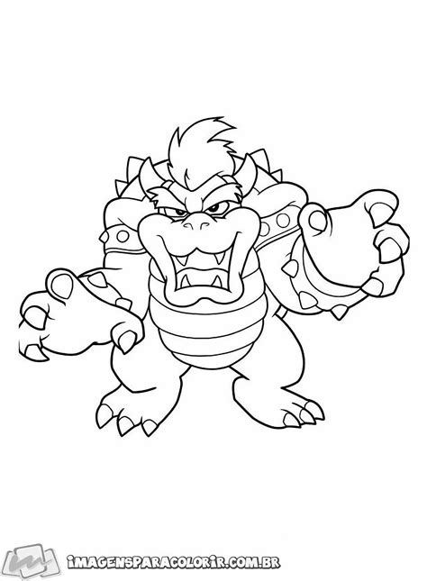 Super Mario Bowser Imagens Para Colorir