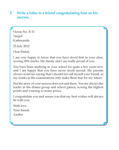 6th Grade Letter Writing Sample