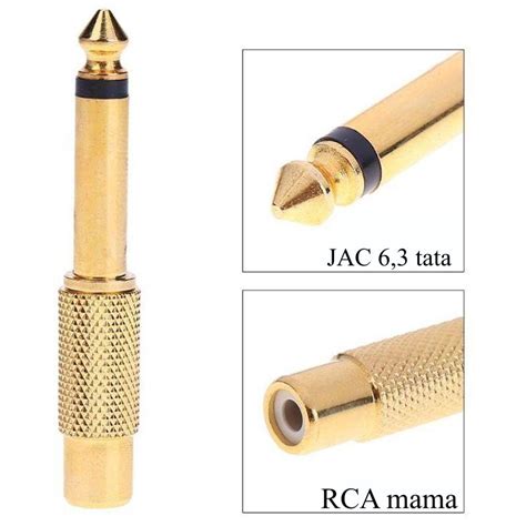 Adaptor Jack Tata Mo Rca Mama Auriu