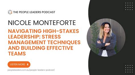 Navigating High Stakes Leadership With Nicole Monteforte Youtube