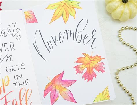 November Bullet Journal Setup With Free Printables