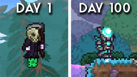 I Spent 100 Days In Terraria S ULTIMATE SKYBLOCK YouTube