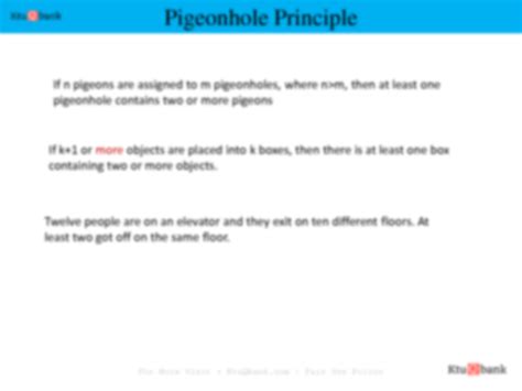 SOLUTION Pigeonhole Principle Mathematics Studypool