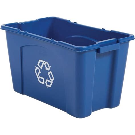 Rubbermaid 14 Gal Blue Multiple Material Recycling Box 6 Pack RLW