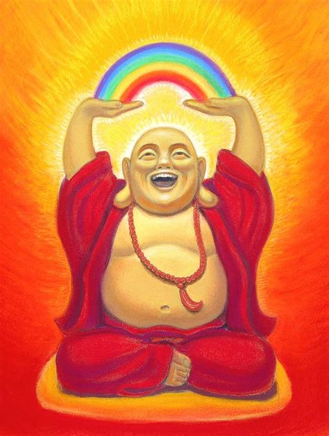 Laughing Rainbow Buddha Pastel By Sue Halstenberg Fine Art America