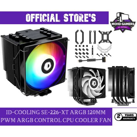 ID COOLING SE 226 XT ARGB BLACK WHITE 120MM CPU COOLER FAN Shopee