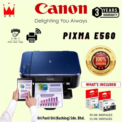 Canon Pixma E560 Wireless All In One With Auto Duplex Printing For Low