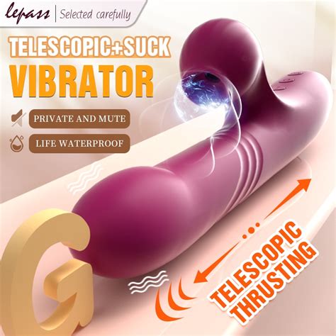 Lepass Shock Sucking Telescopic Thrusting Vibration G Spot Vibrator Adult Sex Toys For Women