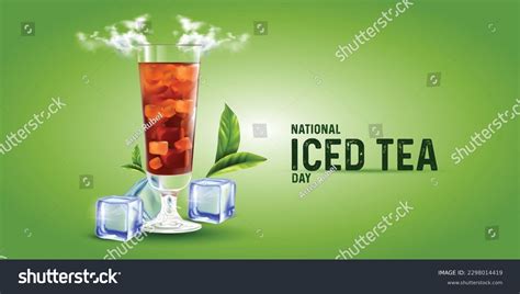 National Iced Tea Day National Iced Stock Vector Royalty Free