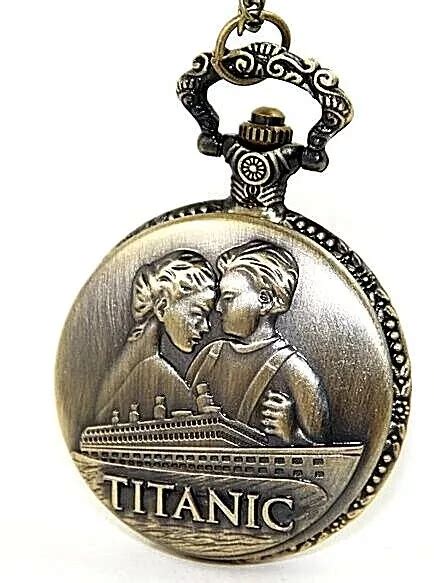 TITANIC POCKET WATCH Rose Jack Leonardo DiCaprio Kate Winslet Movie Fob