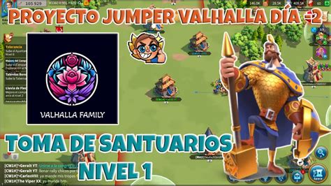 Proyecto Jumper Valhalla Día 2 Toma de santuario Rise of Kingdoms