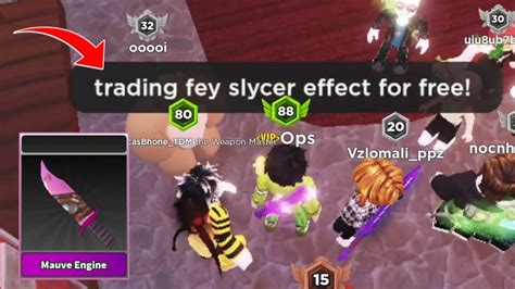 Trading Fey Slycer Effect For Free Prank On Trading Server Survive