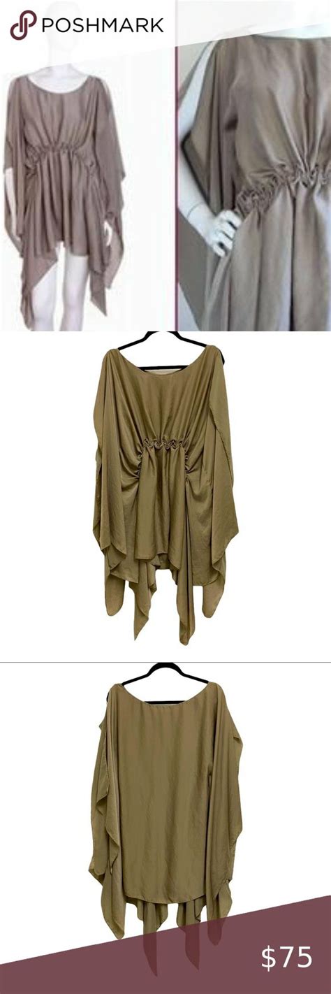 Diane Von Furstenberg Nymus Grecian Tunic Dress Light Gold Diane Von