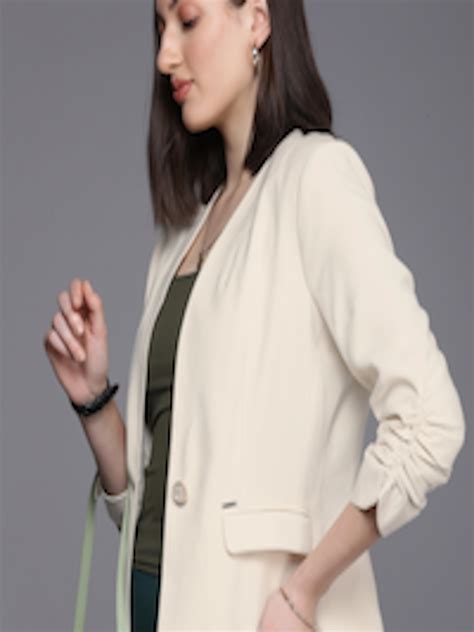 Buy Allen Solly Woman Single Breasted Semiformal Blazer Blazers For Women 25115798 Myntra